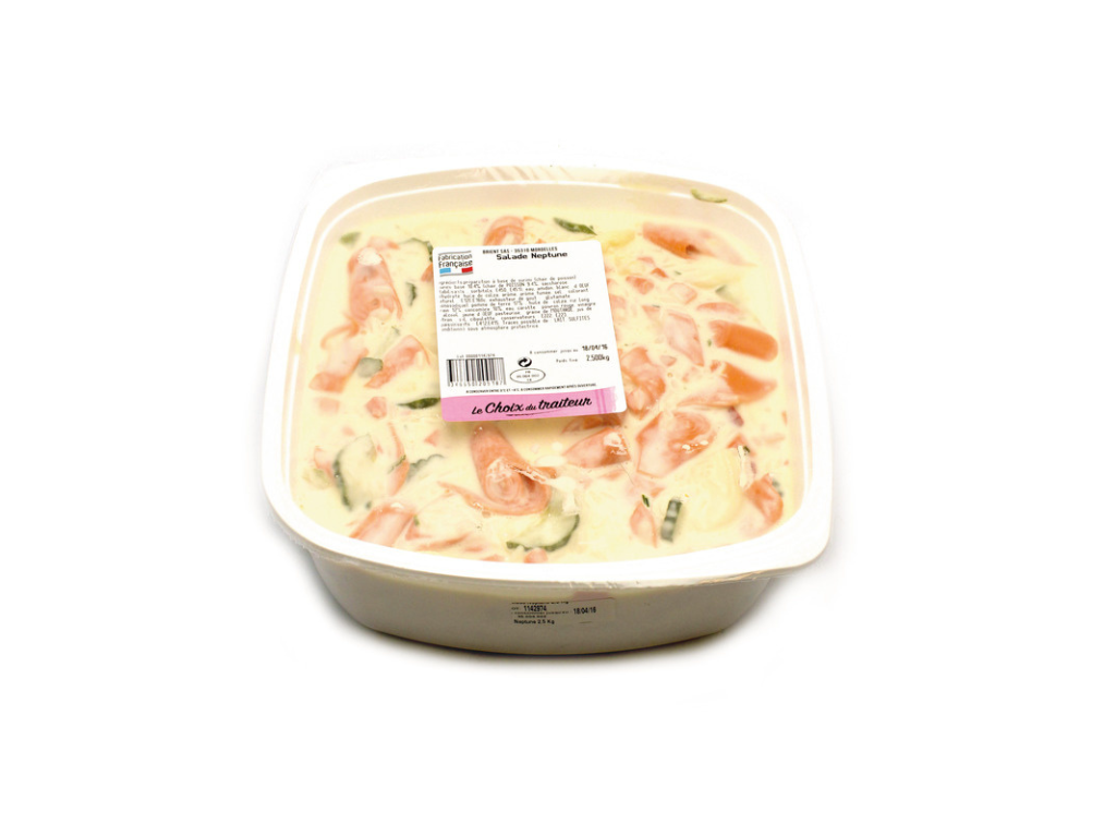 Salade Neptune (surimi, pomme de terre, riz, concombre) 2,5kg